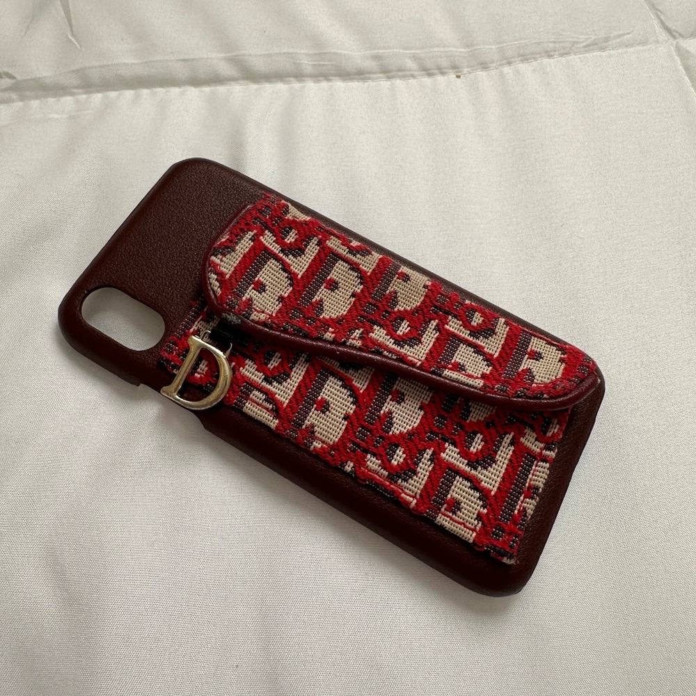 Red/burgundy Christian Dior iPhone X (10) case
